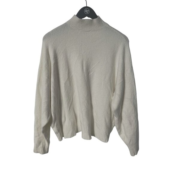 AllSaints Asha Sweater Size Small Soft Fluffy Long Sleeve Pullover Cream Comfort - Picture 2 of 16